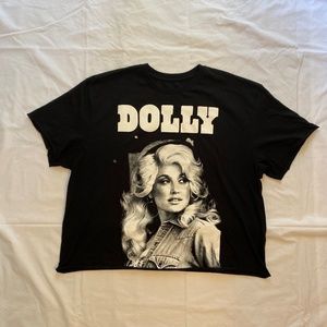 Dolly Parton Crop Graphic T-Shirt Womans Large